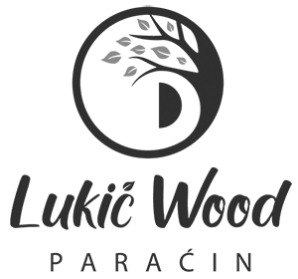 Logo Lukić Wood negativ